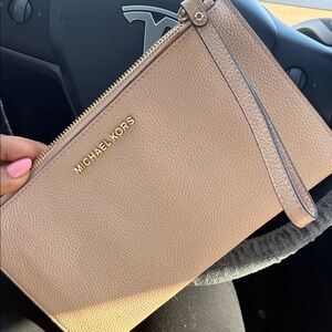 Michael Kors Blush Leather Wristlet